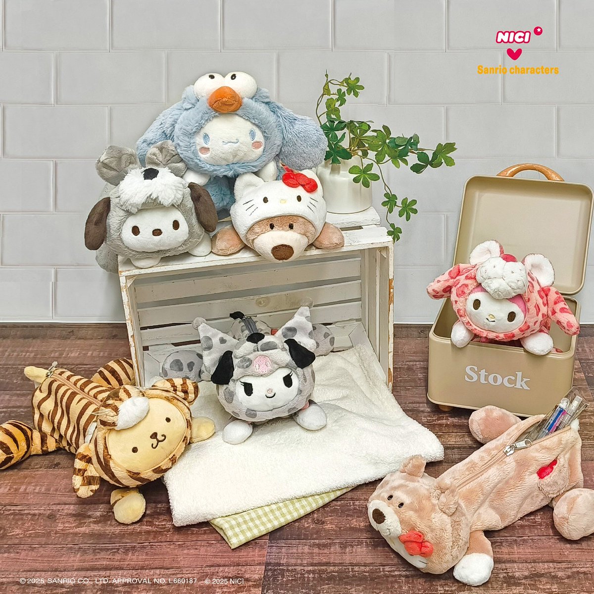 sanrio_news's tweet photo. ぬいぐるみブランド「NICI（ニキ）」とサンリオキャラクターズがコラボ♪
着ぐるみデザインのキュートな、もふもふグッズ（全4種）が登場☆
4/23（水）～全国のファンシーショップ、一部のサンリオショップなどで発売するよ！
特別なアイテムをお見逃しなく♡
https://t.co/dtav1iR0yM https://t.co/6nj6WASeEZ