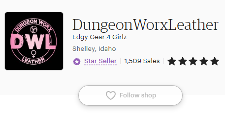 DWLeatherGirl's tweet photo. I'm a Star Seller for April! ⭐️⭐️⭐️⭐️⭐️

Come visit and shop 'til your heart's content!  🛍️

 #leather #bdsm #kink #sexy #girlz #artwork #naughty https://t.co/D9ldappE5P