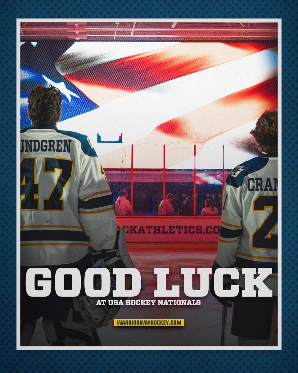 Wishing players across the country god luck during the <a href="/usahockey/">USA Hockey</a> National Championships 🇺🇸

#WarriorWay l #USAHNationals