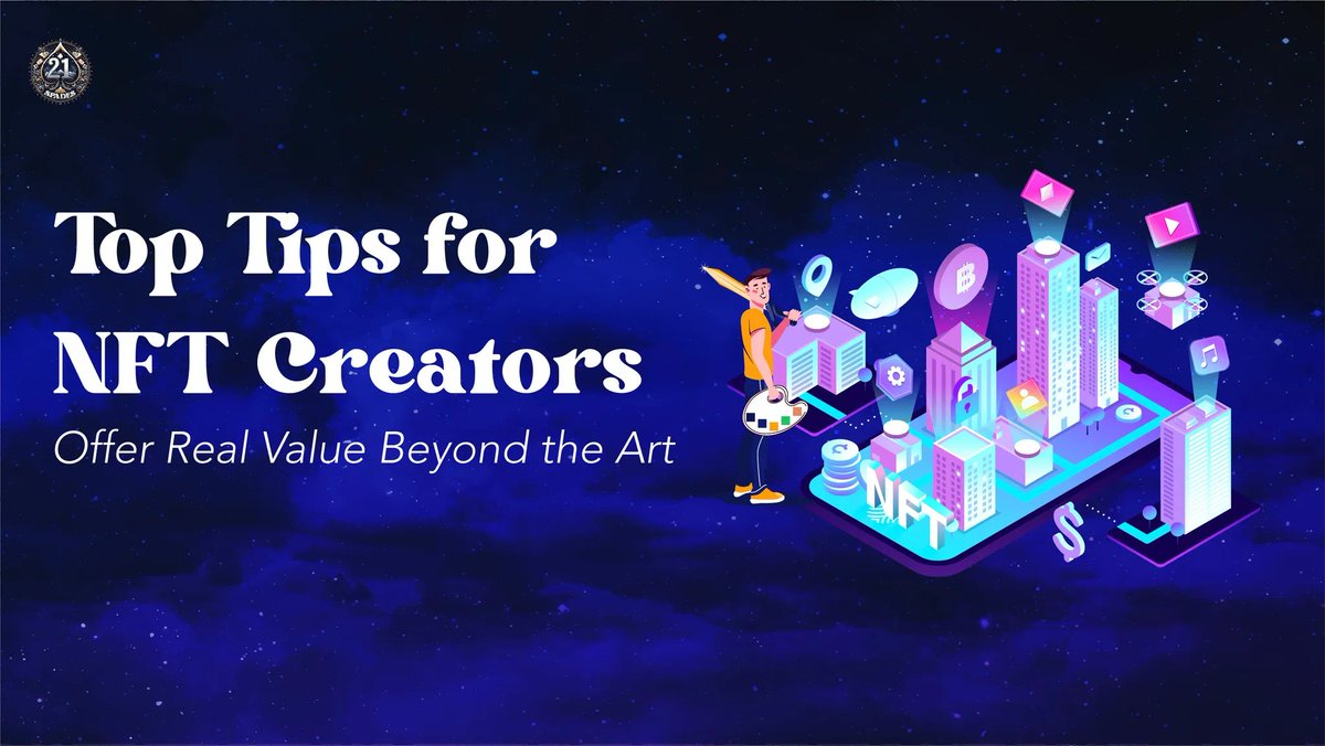 21Spades_io's tweet photo. Hey there 21Spades fam! Time for a pro tip for all NFT creators around the world  

Give your buyers a reason to stay excited! Include perks like unlockable content, exclusive access to events, or membership in a private community. 

Adding utility builds trust and keeps your collectors coming back for more! 🚀💎 

Join the community on @Telegram for more at https://t.co/ycOpaU7tuG