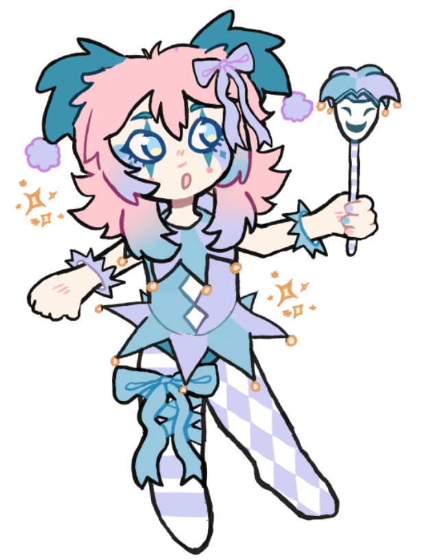 clowntaffy's tweet photo. @Maat_renders ur oc is so cool!
here is my trickster/clown girl ^^ https://t.co/c7SA8krU16