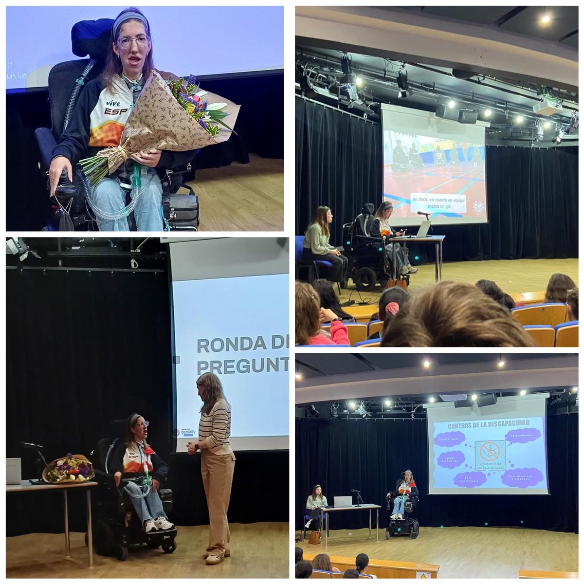 Interesantísima charla de Sara Granada Aguilella a nuestros grupos de ESO en nuestra Semana de la Salud. Todo un ejemplo de esfuerzo y superación!