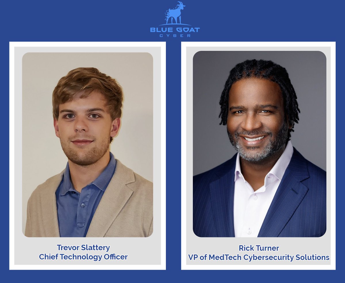 bluegoatcyber's tweet image. The Blue Goat Cyber team is heading to DeviceTalks Boston from April 30th to May 1st! We&apos;ll be at Booth #631 in the Device Talks Hub.
#DeviceTalksBoston #MedTechInnovation #MedicalDeviceCybersecurity #BlueGoatCyber #MedTech #DigitalHealth