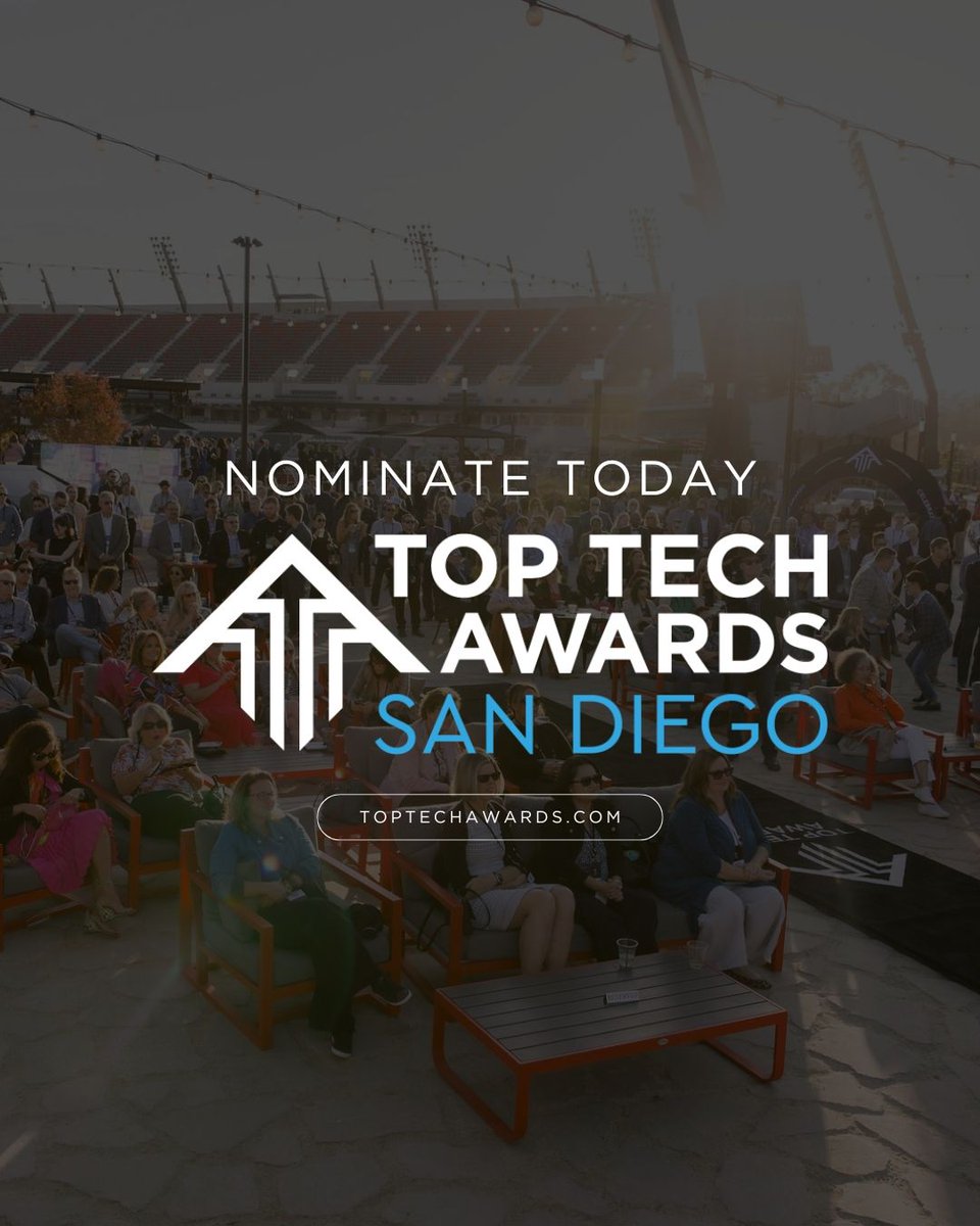🌟 Nominate a #technology  Leader for the San Diego Top Tech Awards 2024! 

Do you know an outstanding tech leader in the #SanDiego region who's driving innovation and making a difference? This is their chance to shine! 

We're looking for tech leaders who are:
🚀 Transforming