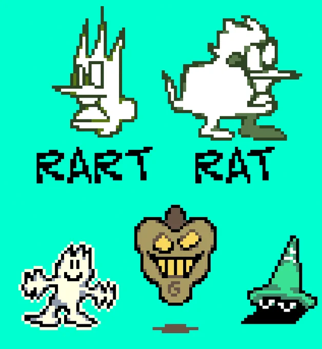 I'm shocked that a team member would leak the things we've all been working tirelessly on for the past year, especially someone I respected.Since it's already out there, here's the enemies I was spriting for "Rot Zone" and "Water Factory", since they may have to be scrapped now 