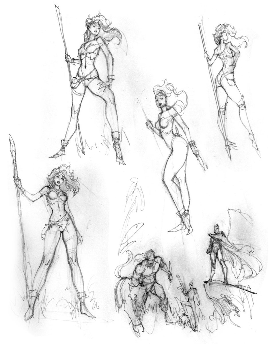 ✏️✒️🌴🦕 It occurred to me that I hadn't posted the process that went into creating my cover to #Rogue: The #SavageLand #1 last year. ⏪️Swipe⏪️ through to see the different iterations and penciling that went into the creation of that cover. #xmen 