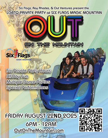 OutMM's tweet photo. Out on the Mountain at @SFMagicMountain is on Friday, August 22, 2025. Tickets and VIP packages are available for purchase now at https://t.co/ScFLq4Dtke

#gaysixflags #lgbtqpride #gaypride #lgbt https://t.co/uFJTcs8fMc