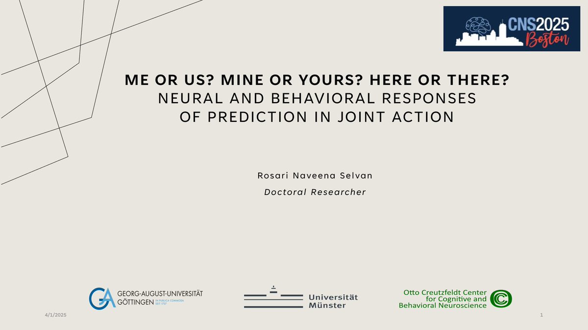 firing_n_wiring's tweet image. ๐ง I presented my research on Joint Action in the Data Blitz and Poster session at #CNS2025. The conference provided a great platform for interacting with fellow researchers and attending interesting talks. @CogNeuroNews #phdlife