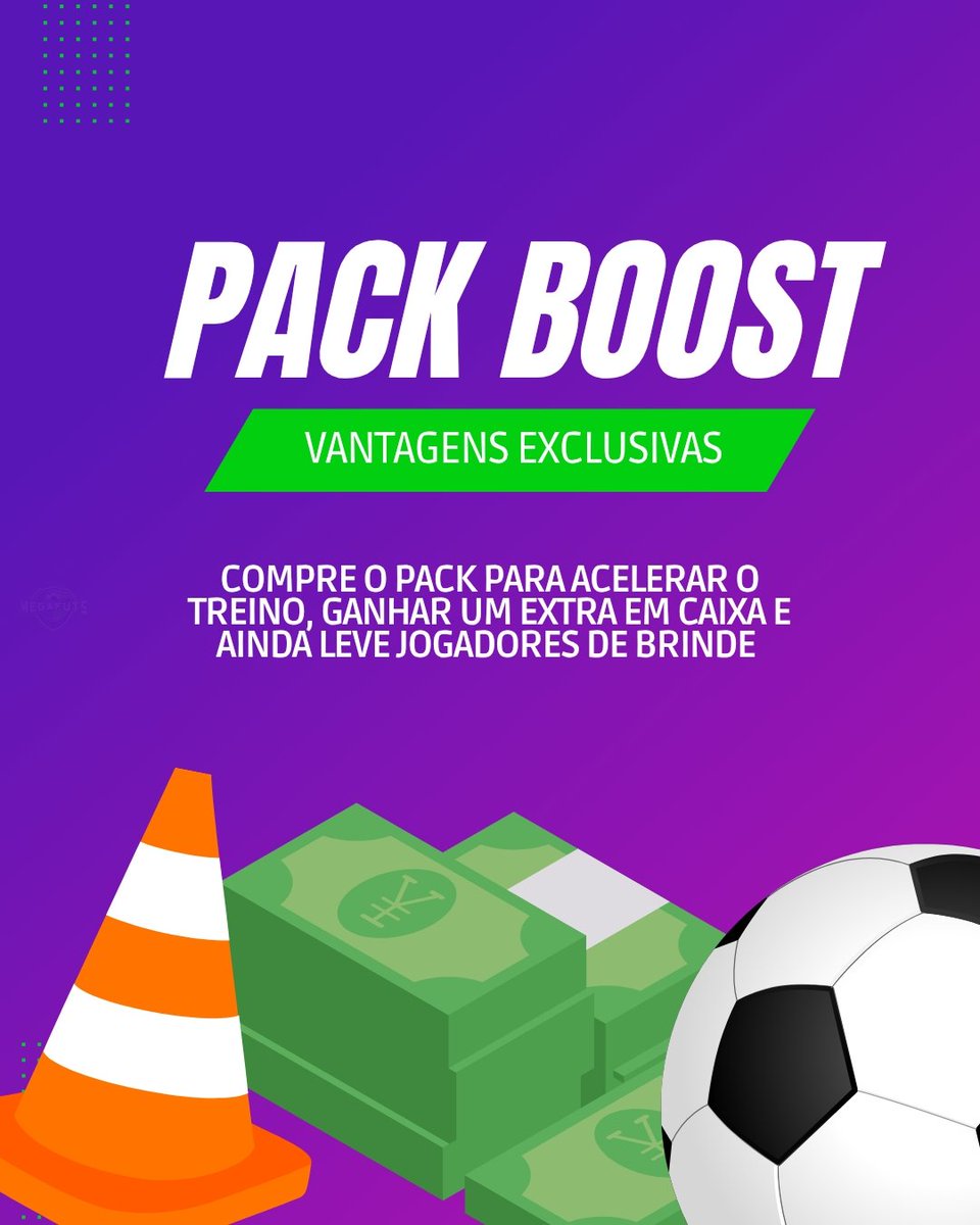 megafuts's tweet photo. FINALMENTE CHEGOU O QUE TANTOS ESPERAVAM: Pack de recursos para o seu clube!!!!!

Compre os pacotes para dar aquela upada no treino dos seus jogadores, ganhar uma graninha extra para o caixa e ainda levar jogadores de graça para o clube!!!!! https://t.co/1jbiDDtm92
