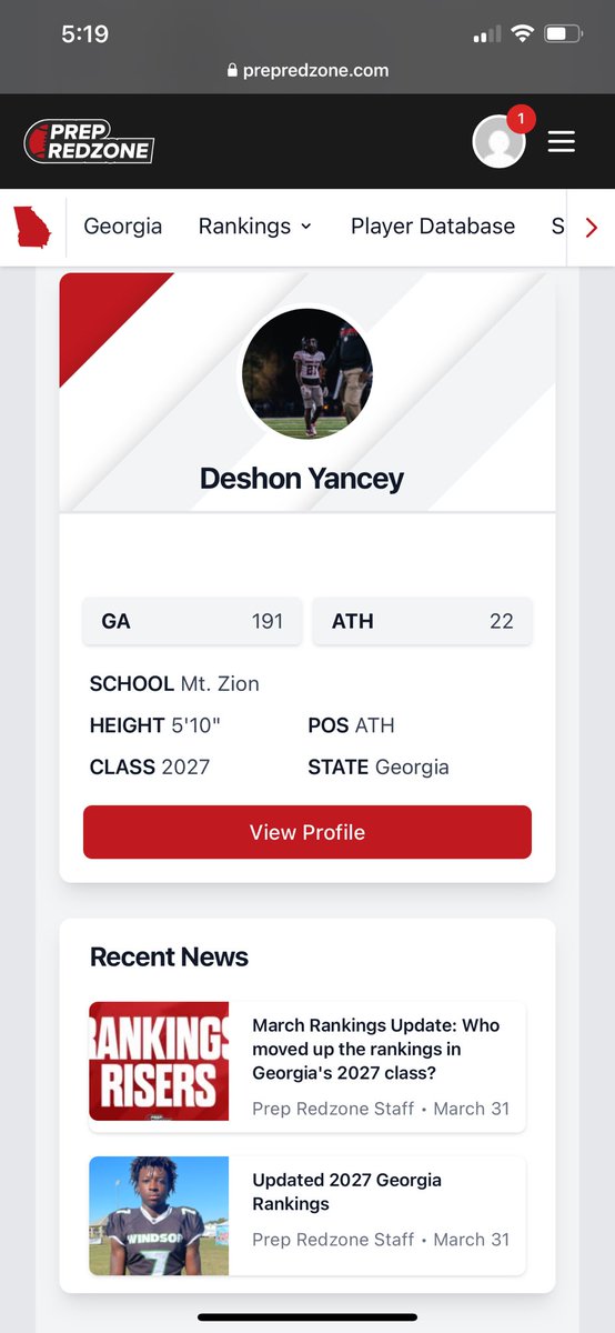 Deshon Yancey (@deshon4yancey) on Twitter photo Thank you <a href="/PrepRedzoneGA/">Prep Redzone Georgia</a> I’m going to continue to grind and get better for myself and my team. Thank you <a href="/PrepRedzoneGA/">Prep Redzone Georgia</a> I’m going to continue to grind and get better for myself and my team.