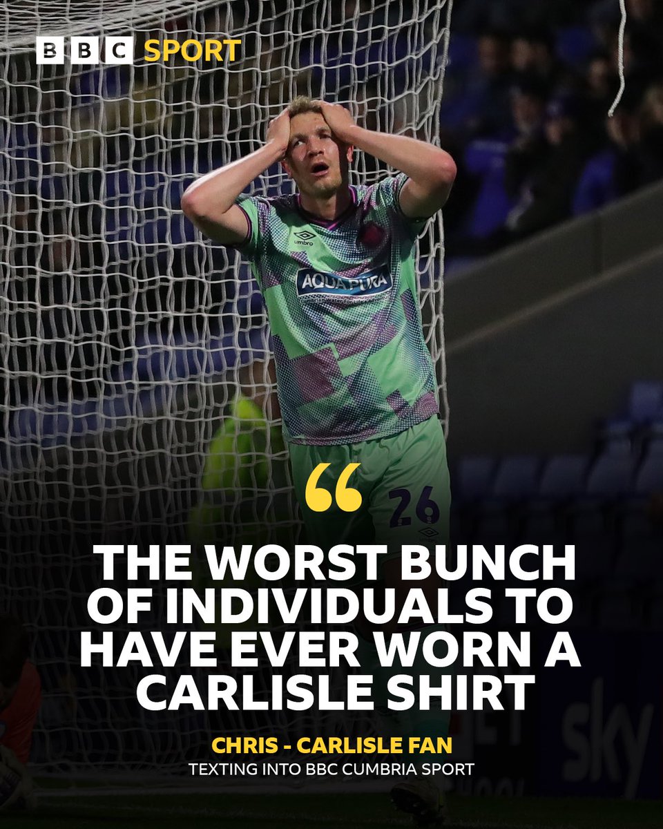 bbccumbriasport's tweet photo. 😬

#bbcfootball #carlisleunited https://t.co/BS2pGhpGyC