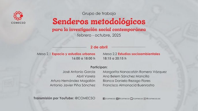 garciaguzmanm's tweet photo. No se pierdan la Jornada 2 del Seminario Senderos metodológicos para la investigación social contemporánea.

Participaré como comentarista de algunas ponencias.

Sesiones vía YouTube en: https://t.co/0Dxm3dxESn.

@COMECSO /@IISUNAM /@PosgradPolitica / @UNAM_FCPyS https://t.co/8JvWO4d2xq