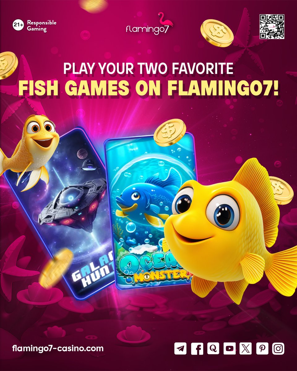 Flamingo7_games's tweet image. 🎮 Play Your Two Favorite Fish Games on Flamingo7! 🐟🌊
🚀 Game 1: Galactic Hunter
🐠 Game 2: Ocean Monster
Why choose one when you can enjoy both? ✨Test your skills and dive into these thrilling fish games now on Flamingo7! 🏆
#Flamingo7 #FishGames #GalacticHunter #OceanMonster