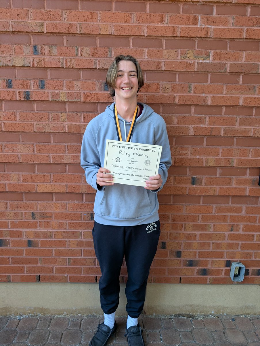 It was a good day to do math at ASU!  Congrats to all the students who participated in the Comprehensive Math Contest!  Special congratulations to Riley Mearns who was the top scorer from our school.   He was also in the top 10% so he’s going to the state math contest.
