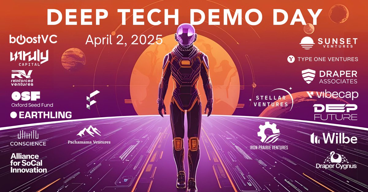 🔥 30+ Seed stage Deep Tech companies coming your way! 🔥 

Join us for our next online <a href="/BoostVC/">Boost VC</a> Deep Tech Demo Day TOMORROW, Wed, April 2nd, 2025 at 9:00am PT! 🚀 Investors, register here: demoday.boost.vc

We've curated 30+ seed stage startups nominated by our growing