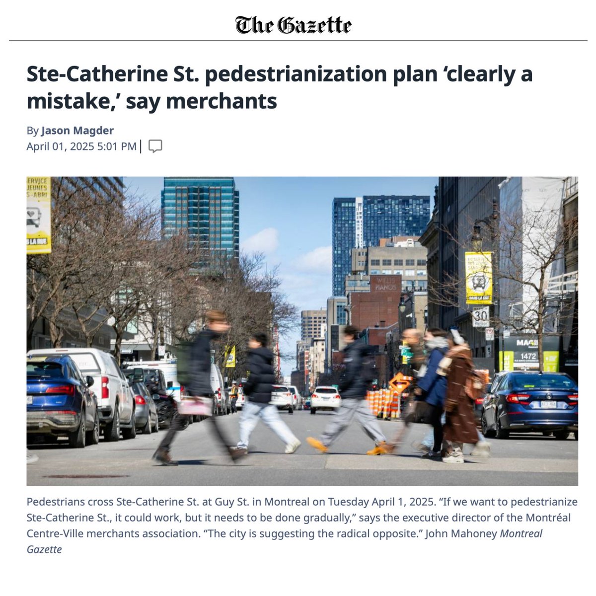 Ste-Catherine St. pedestrianization plan ‘clearly a mistake,’ say merchants 

montrealgazette.com/news/article84…