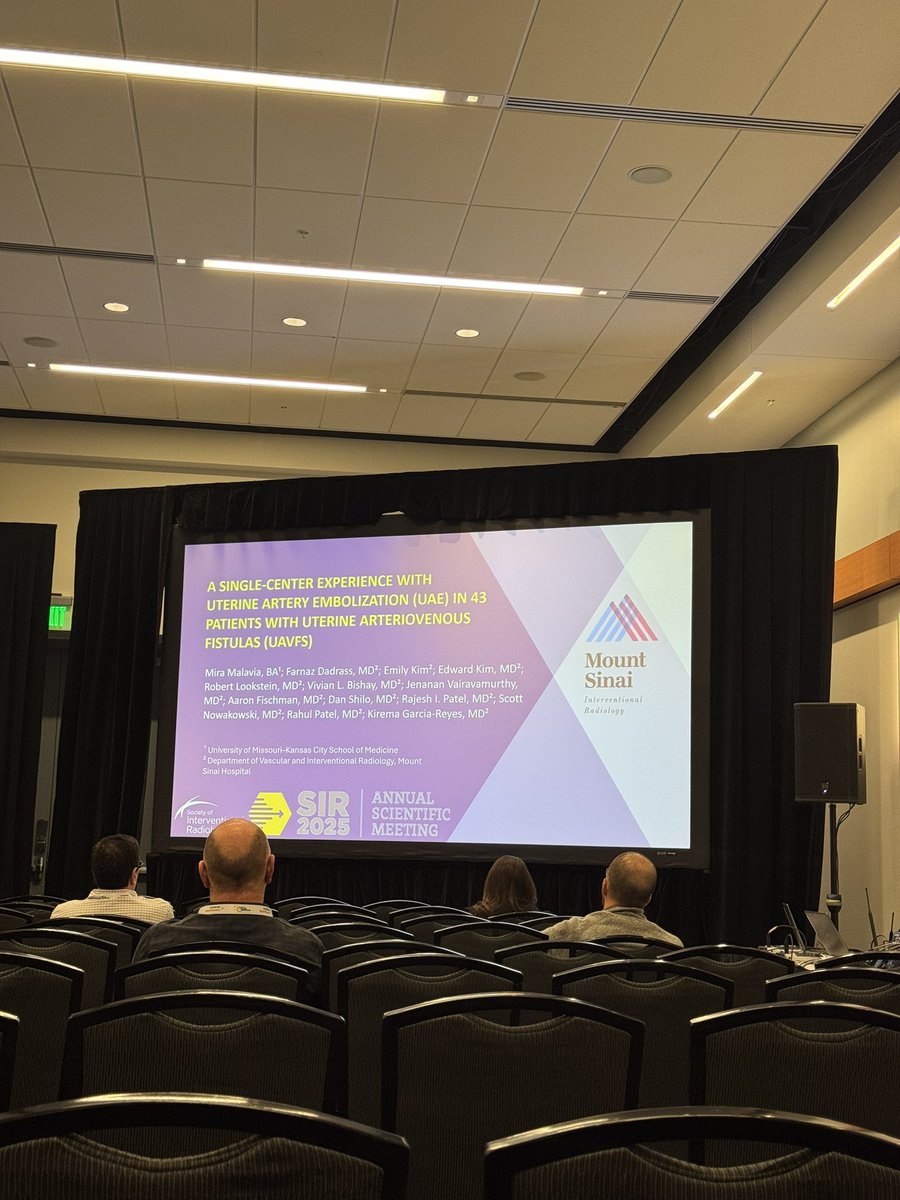 LIVE <a href="/MountSinaiIR/">Mount Sinai IR</a> #SIR25NASH <a href="/MiraMalavia/">Mira Malavia</a> presenting on Uterine AVFs! <a href="/kiremagarciamd/">Kirema Garcia-Reyes, MD</a> #IRad #WomeninIR