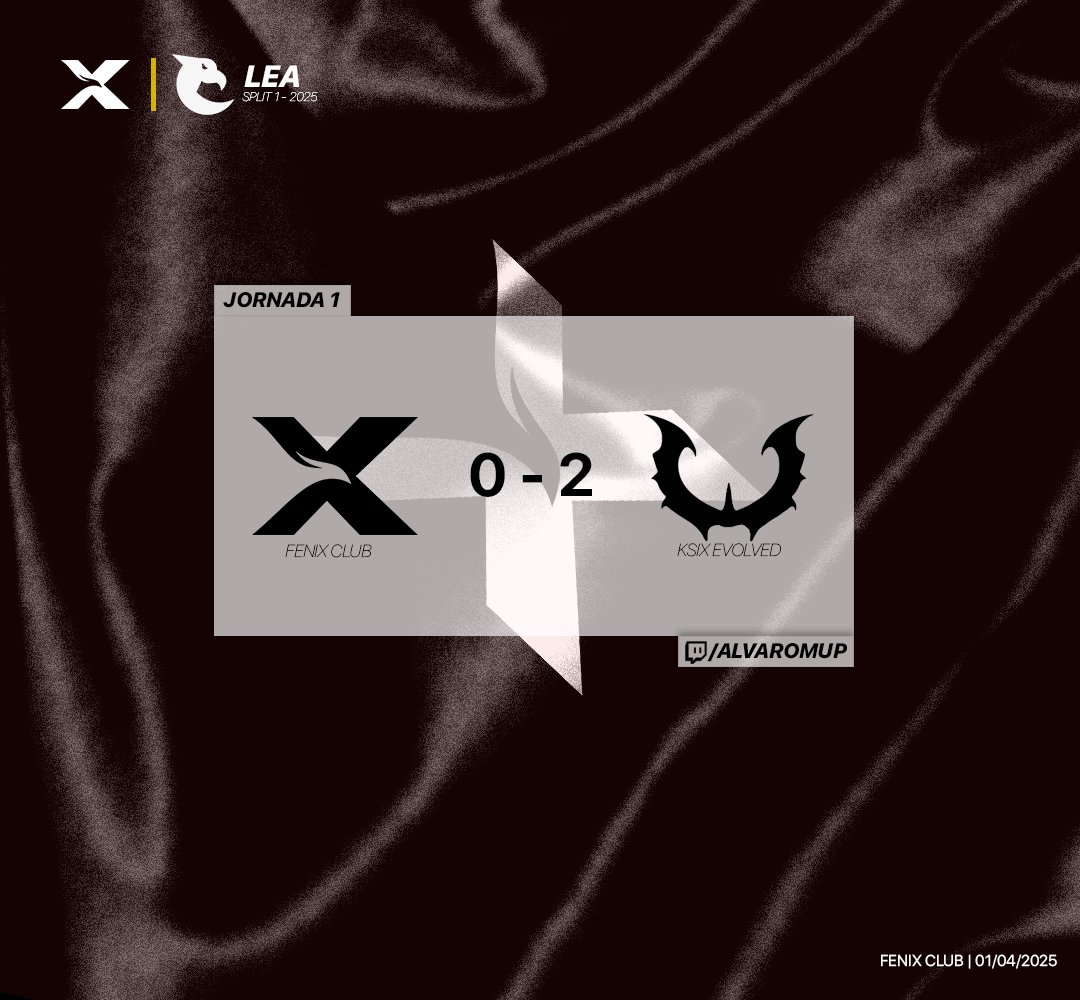 Perdemos esta primera jornada. Volveremos más fuertes. 

GGs @ksix_esports ♥️