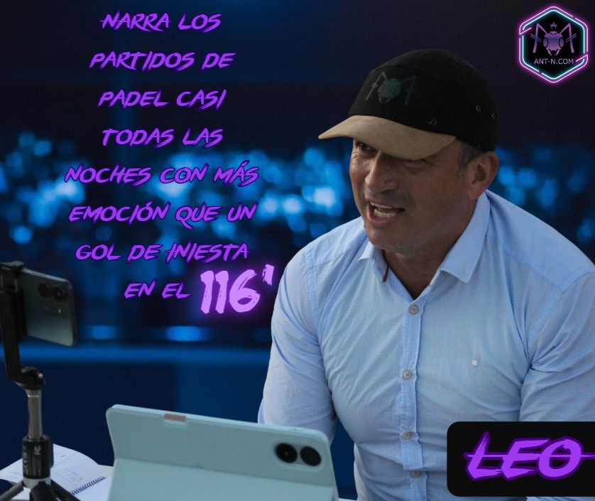 🎙️ Les presentamos a Leo, nuestro comentarista estrella 🌟
Narra los partidos de padel casi todas las noches con más emoción que un gol de Iniesta en el 116' 🇪🇸🔥
El tipo grita “¡VAMOSSS!” hasta cuando cae un globo fuera 😅
El proyecto apenas empieza...
¡Síguenos, que esto se va