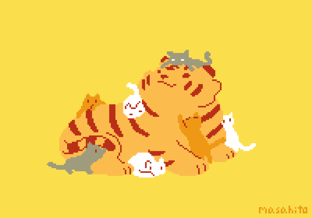 masahitoart's tweet photo. @DarrenSRS @artcrush Hi @DarrenSRS @artcrush 

I'm Masa. I code and draw, mostly animated pixel animals like:

panda collision: 
https://t.co/Sv52ZIfxIe
dancing meerkats:
https://t.co/SPqQHjb5Rk https://t.co/OSp3dwkgsh