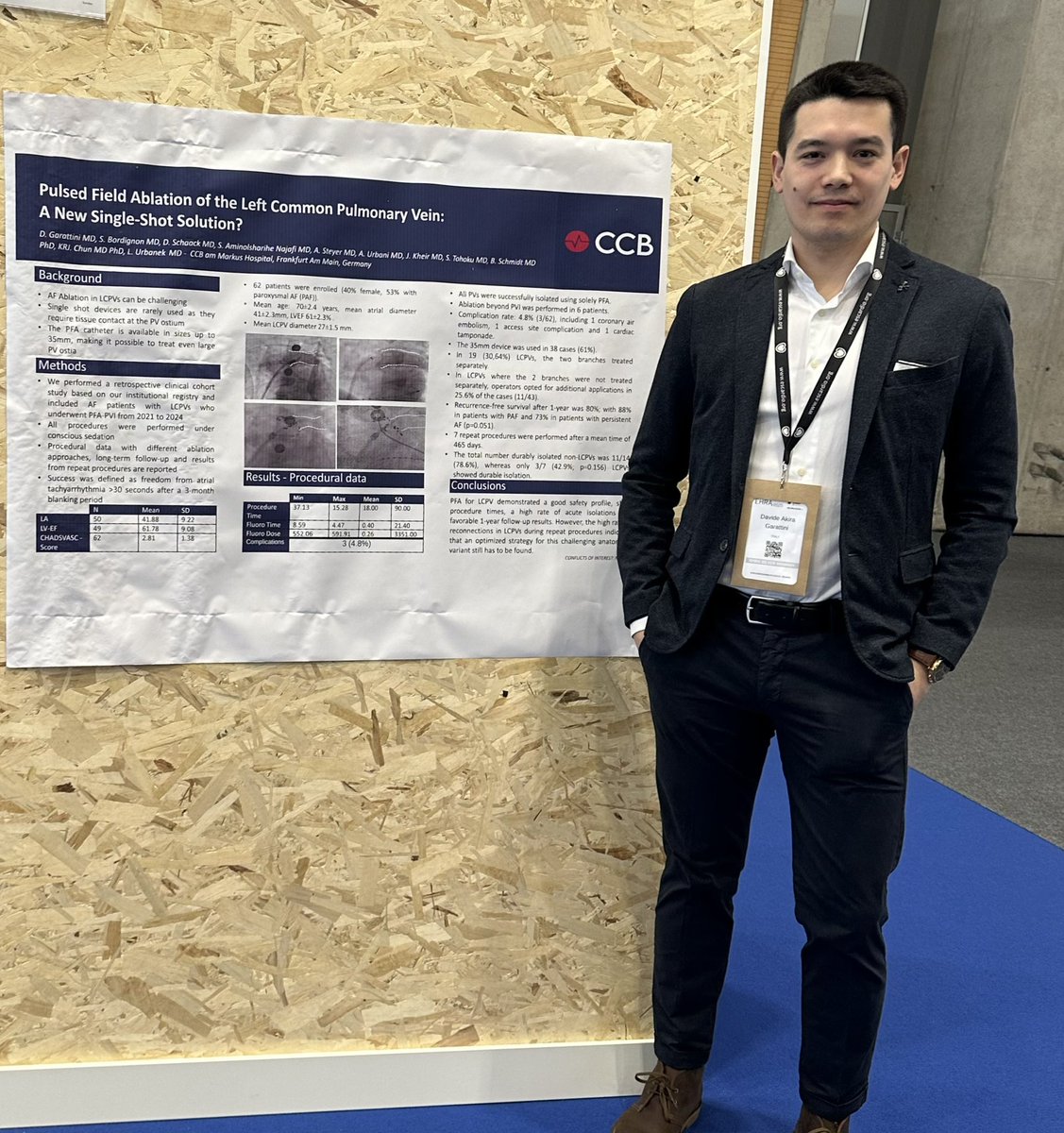 Outstanding days at #EHRA2025 ! 

I would like to thank the #CCB team for the opportunity to be part of this congress and for the amazing experience at CCB Frankfurt und Main-Taunus  

#EHRA2025 #EP #EHRA #CCB