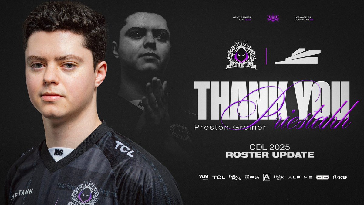 LA Guerrillas M8 (@laguerrillasm8) on Twitter photo We wave goodbye to <a href="/Priestahh/">Falcon Priestahh</a> , who leaves the club today
Thank you Preston, we wish you all the best in your next adventures 🩷 We wave goodbye to <a href="/Priestahh/">Falcon Priestahh</a> , who leaves the club today
Thank you Preston, we wish you all the best in your next adventures 🩷