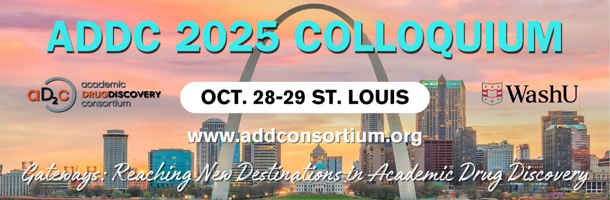 PHCL3700's tweet photo. Looking forward to the  Academic Drug Discovery Consortium's 2025 Colloquium, October 28-29 in St. Louis, MO. #AcademicDrugDiscovery https://t.co/25NnLjzp7A