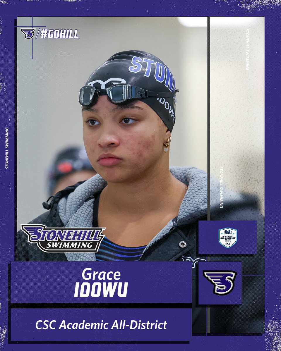 Stonehill Athletics (@gostonehill) on Twitter photo ⭐️ACADEMIC ALL-DISTRICT!!📚
Congratulations to Kristy Barry and Grace Idowu of <a href="/StonehillWSW/">Stonehill Women's Swimming</a> for being named to the Women's Swimming <a href="/AcadAllAmerica/">Academic All-America®, selected by CSC</a> Academic All-District Team!!🏊♀️
📖bit.ly/42hShCI
#GoHill | #NECSWIMDIVE ⭐️ACADEMIC ALL-DISTRICT!!📚
Congratulations to Kristy Barry and Grace Idowu of <a href="/StonehillWSW/">Stonehill Women's Swimming</a> for being named to the Women's Swimming <a href="/AcadAllAmerica/">Academic All-America®, selected by CSC</a> Academic All-District Team!!🏊♀️
📖bit.ly/42hShCI
#GoHill | #NECSWIMDIVE