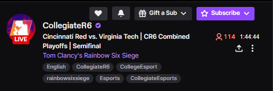 djtj (@djtjrl) on Twitter photo Semis are over for <a href="/CollegiateR6/">CollegiateR6</a>, we got Akron vs Cincinnati this Friday for Grands!
CR6 took me in a week ago, and threw me in 4 times in what has been an insanely fun experience, looking forward to working with the team again in the future 🔥
Also would have never gotten on Semis are over for <a href="/CollegiateR6/">CollegiateR6</a>, we got Akron vs Cincinnati this Friday for Grands!
CR6 took me in a week ago, and threw me in 4 times in what has been an insanely fun experience, looking forward to working with the team again in the future 🔥
Also would have never gotten on