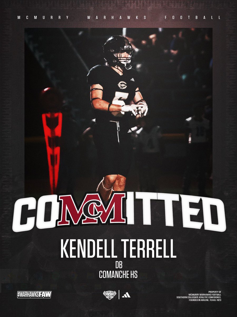 Kendall Alex Terrell (@alex_terrell5) on Twitter photo I would like to thank all the coaches and players that pushed me to be where I am today, and thank you <a href="/kjkelley_1/">KJ Kelley</a> for the offer to McMurry university to play football! I am blessed and grateful to say that I will be committing to McMurry university! <a href="/CoachEscobar45/">CoachEscobar🇺🇸🏈</a> <a href="/CoachNealMcM/">JORDAN NEAL</a> I would like to thank all the coaches and players that pushed me to be where I am today, and thank you <a href="/kjkelley_1/">KJ Kelley</a> for the offer to McMurry university to play football! I am blessed and grateful to say that I will be committing to McMurry university! <a href="/CoachEscobar45/">CoachEscobar🇺🇸🏈</a> <a href="/CoachNealMcM/">JORDAN NEAL</a>