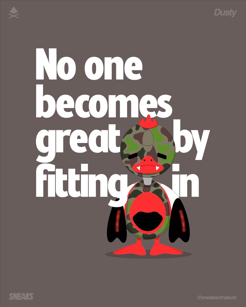 sneaksofnature's tweet photo. Greatness isnβt found in blending in; Reminder that being different is your superpower. π¦β¨ #SneaksOfNature https://t.co/JLF2dcmMEs