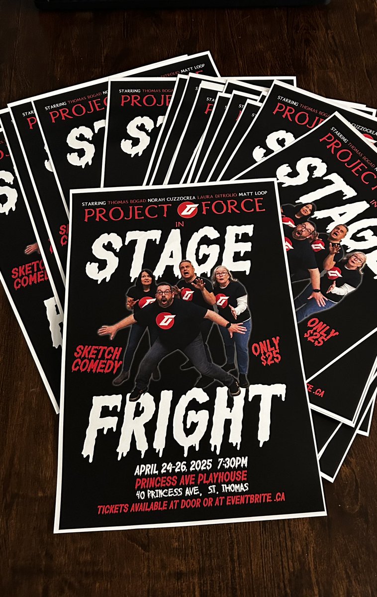 Matt Loop (@loopdogg) on Twitter photo Super excited about this show!!
Come see me with my #SketchComedy troupe <a href="/ProjectGForce/">Project G Force</a> in STAGE FRIGHT!
April 24-26, 2025
Princess Ave Playhouse
Get your tickets here:
projectgforce.eventbrite.ca Super excited about this show!!
Come see me with my #SketchComedy troupe <a href="/ProjectGForce/">Project G Force</a> in STAGE FRIGHT!
April 24-26, 2025
Princess Ave Playhouse
Get your tickets here:
projectgforce.eventbrite.ca