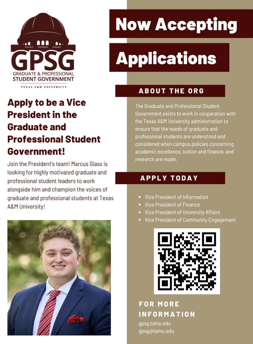 TAMU Graduate & Profesional Student Government tweet media