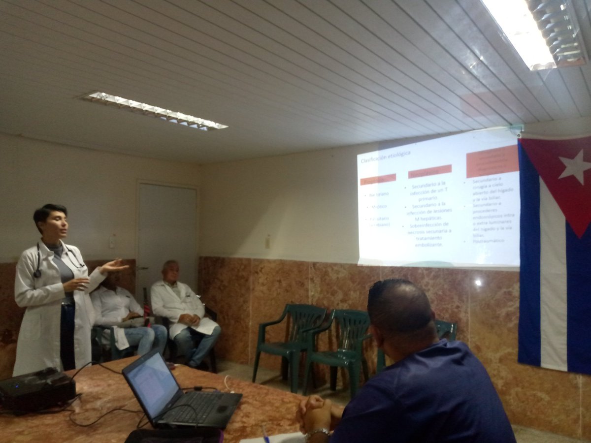 Hoy el servicio de Cirugía del #HospitalGuevara desarrolló una actualización sobre absceso hepático, fue interesante el intercambio #CubaVencerá <a href="/dgslastunas/">Dirección General de Salud Las Tunas</a> <a href="/marianela7772/">Marianela</a> <a href="/heg_vdclinico/">HEG_VdClinico</a> <a href="/Heghelastunas/">heghe Departamento de Higiene e Epidemeologia</a> <a href="/HenrryMena91290/">Henrry Mena</a> <a href="/JoseLuisR06/">XJluisr06</a> <a href="/eliani_gom22515/">Eliani Angelina Gómez</a>