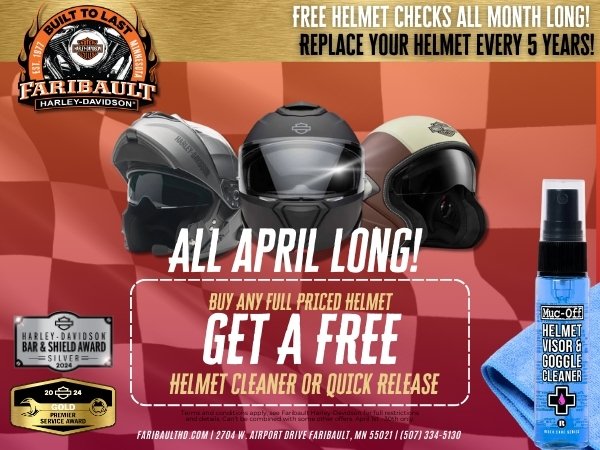 Here's what's happening in April:
Buy a helmet and get a free quick release! Details: tinyurl.com/52pb7jr7
