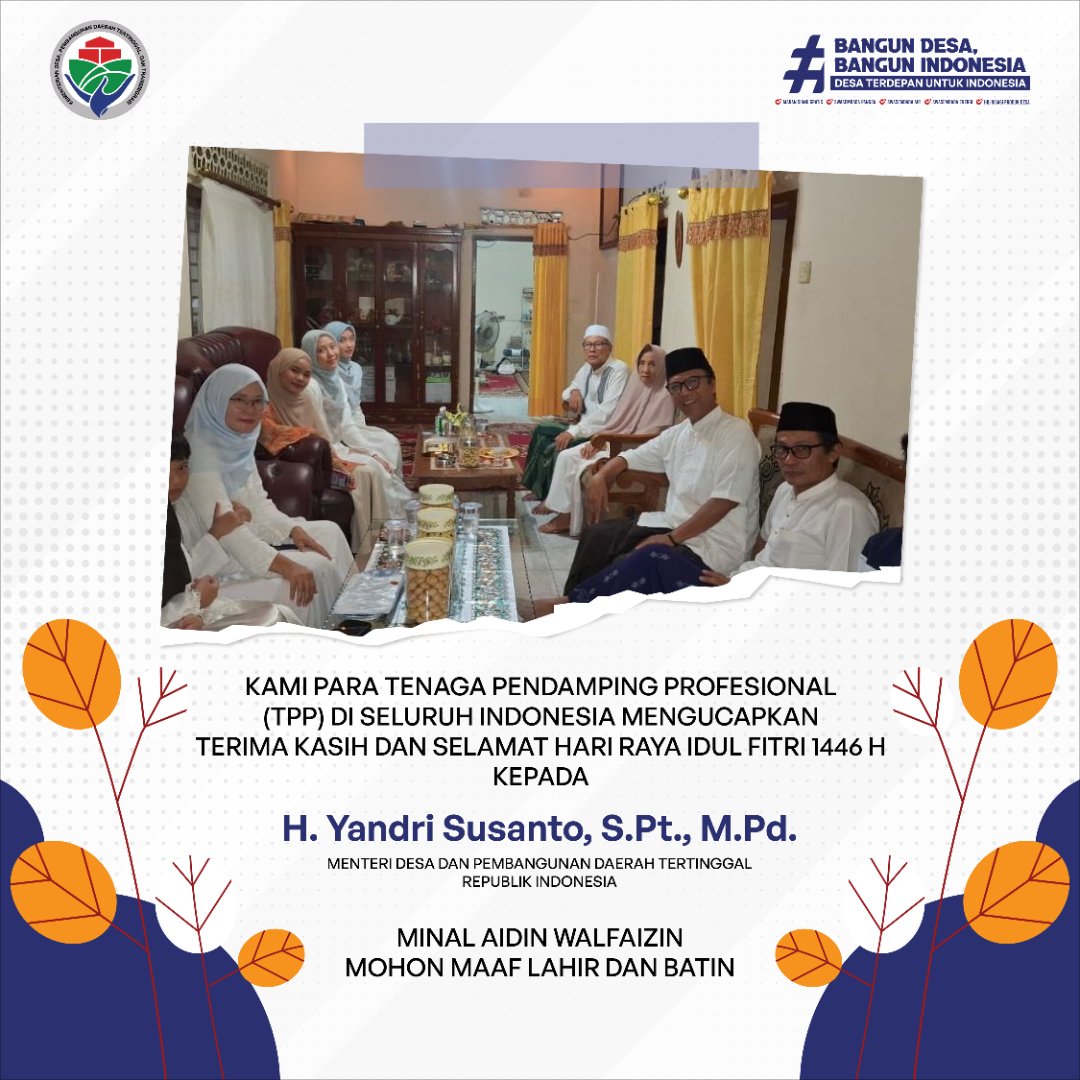 pakngah_amir's tweet photo. Selamat Hari Raya Idul Fitri 1446 H, Mohon Maaf Lahir dan Batin.
#tppjambi
#TerimaKasihPakYandriSusanto
@prabowo
@YandriSusanto27
@ArizaPatria
@NursaidM
@kemendespdt
@DesaPesonaNusantara https://t.co/sKnrXbRX6N