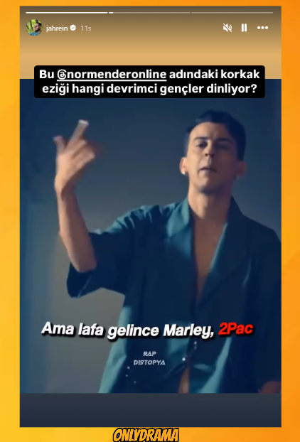 onlydramaX's tweet photo. Jahrein, gündem hakkında ses çıkarmayan Norm Ender'e tepki gösterdi.

🗣️ Jahrein: "Bu @NormEnder adındaki korkak eziği hangi devrimci gençler dinliyor?" https://t.co/EGRF4sJLFh