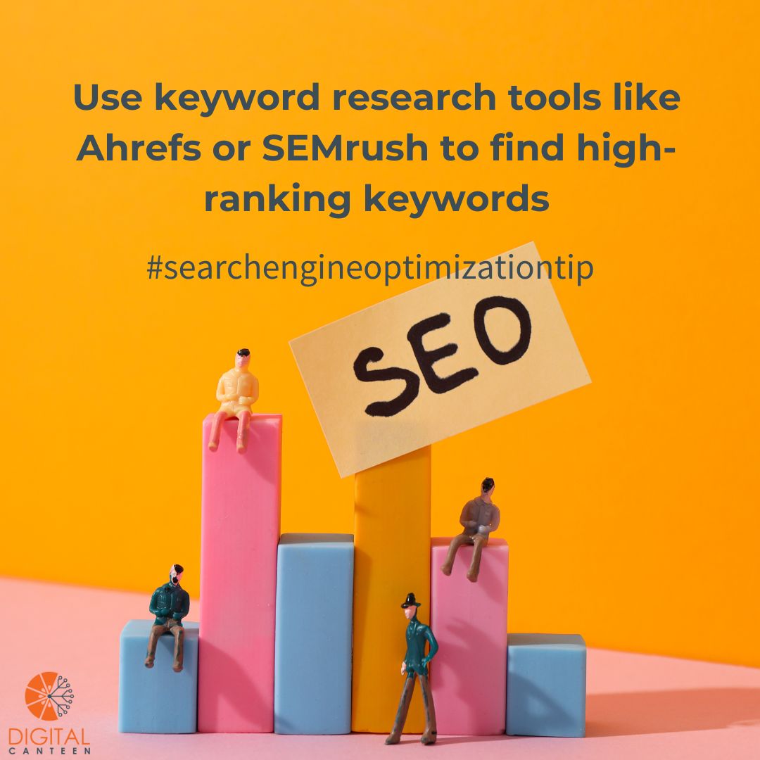 DigitalCanteen's tweet image. Leverage on research tools like Ahrefs or SEMrush to find high-ranking keywords.  #seotipsandtricks