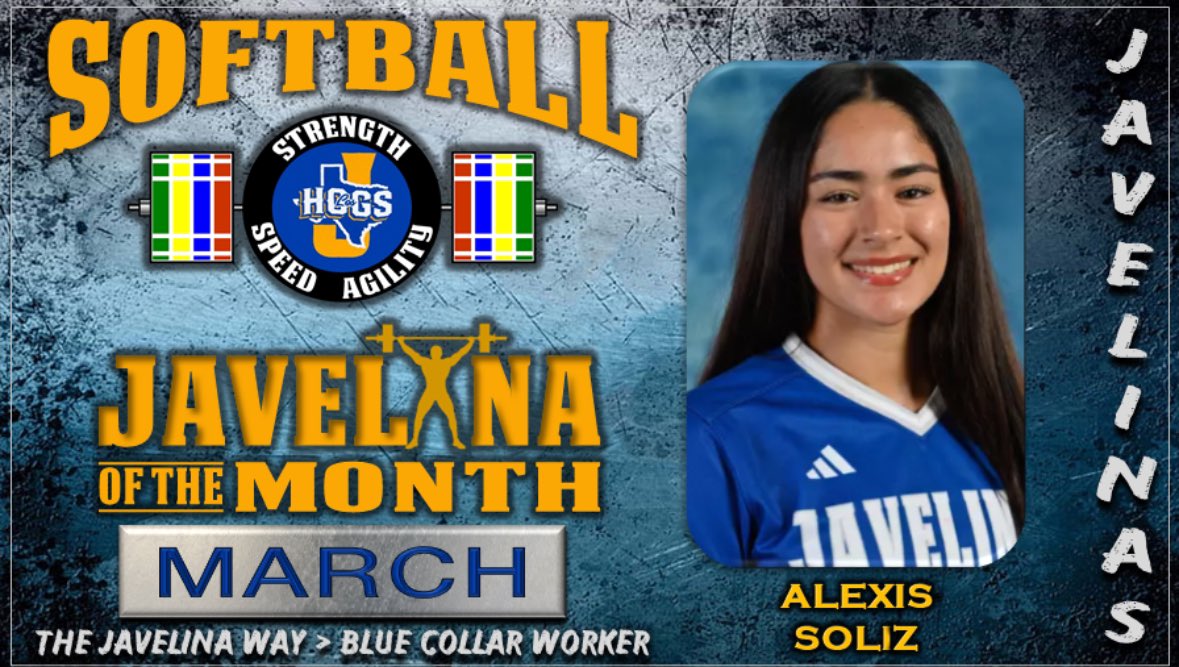 Alexis Solis is Javelina of the month 🥎🐗🥎🐗#Loshogs #Hogwild