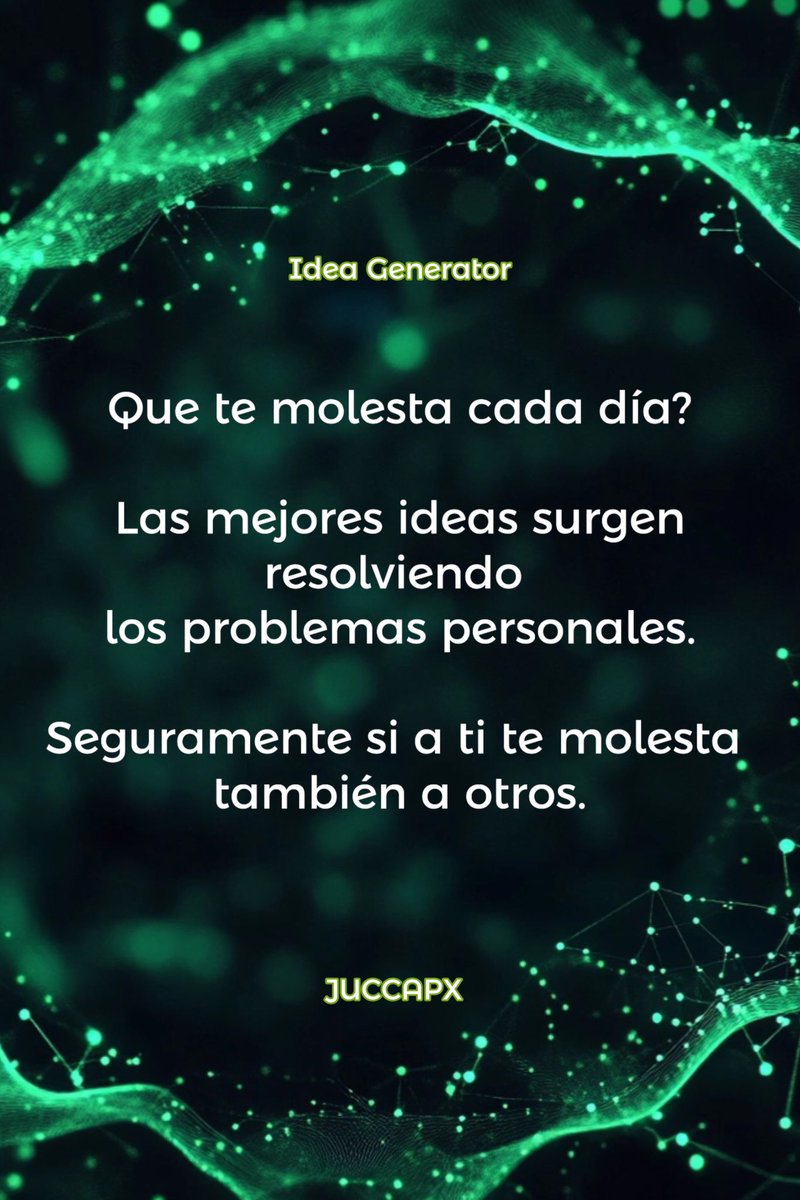 juccapx's tweet photo. #ideaGenerator 
Que te molesta cada día?

Las mejores ideas surgen resolviendo
los problemas personales.

Seguramente si a ti te molesta también a otros.

#Entrepreneur #WorthyDreams #startup https://t.co/BZjpQsO9Hl