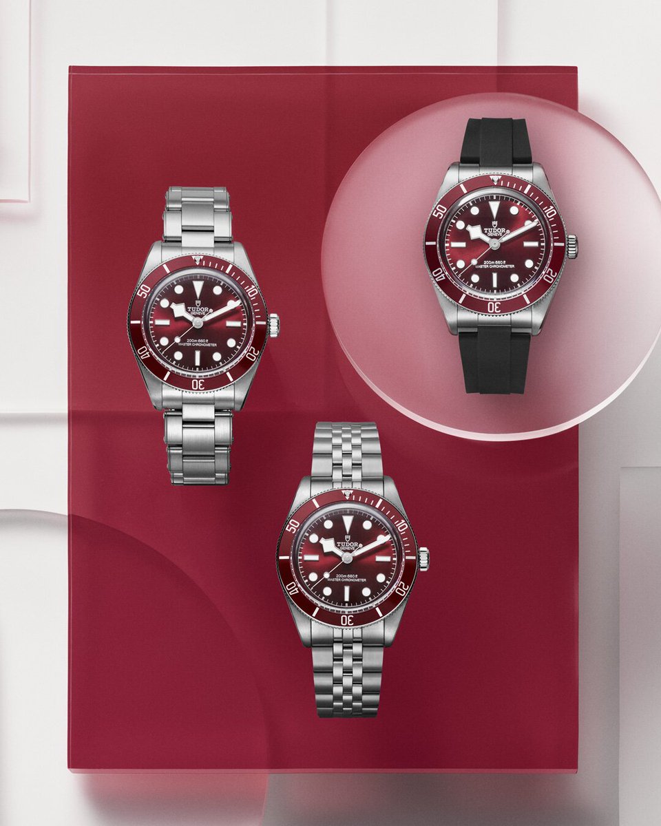 The new METAS-certified Black Bay 58 is a cutting-edge take on a TUDOR classic, sporting a new brilliant burgundy dial with matching bezel insert and your choice of a 5-link bracelet, 3-link bracelet, or rubber strap. 

#TudorWatch #BornToDare