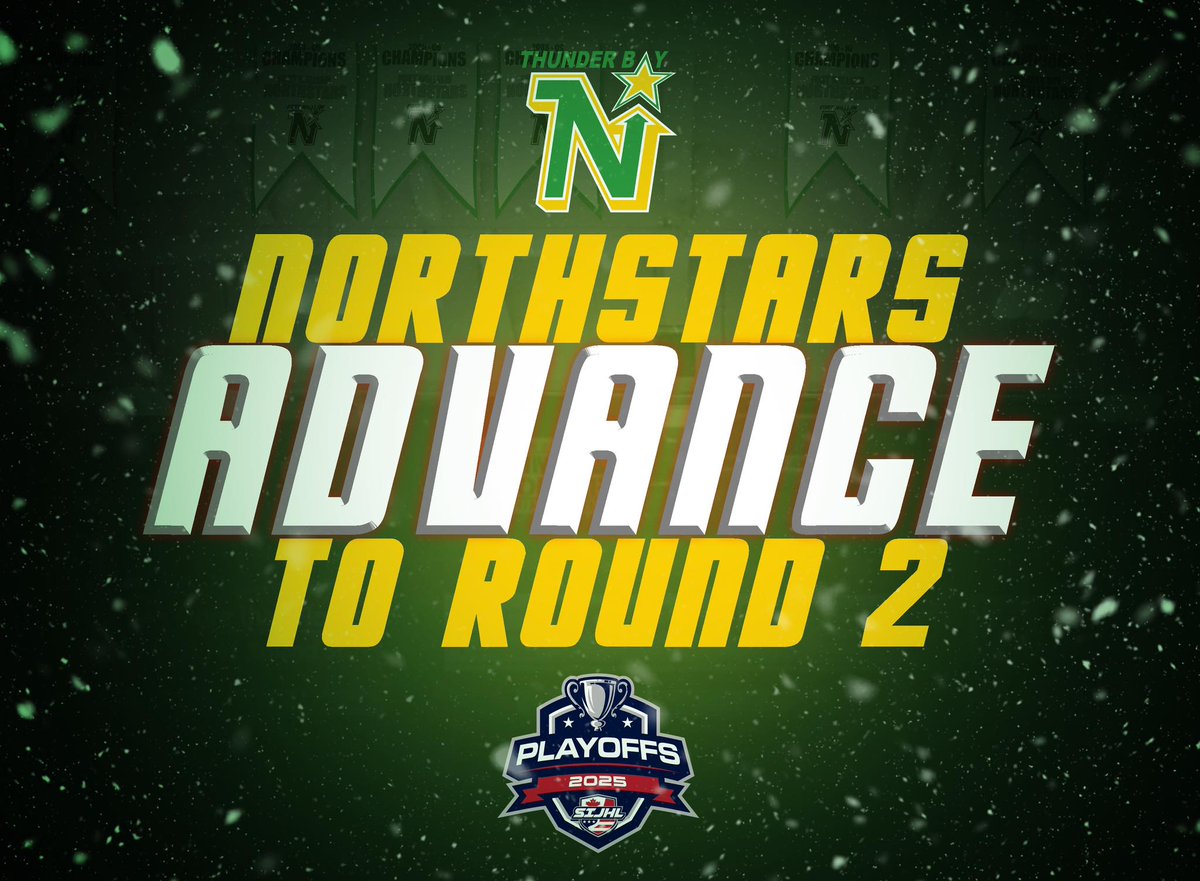 Thunder Bay North Stars are moving on in the <a href="/SIJHL/">SIJHL</a> Playoffs! 
thunderbaynorthstars.com/stats/game-sum…  #SIJHL