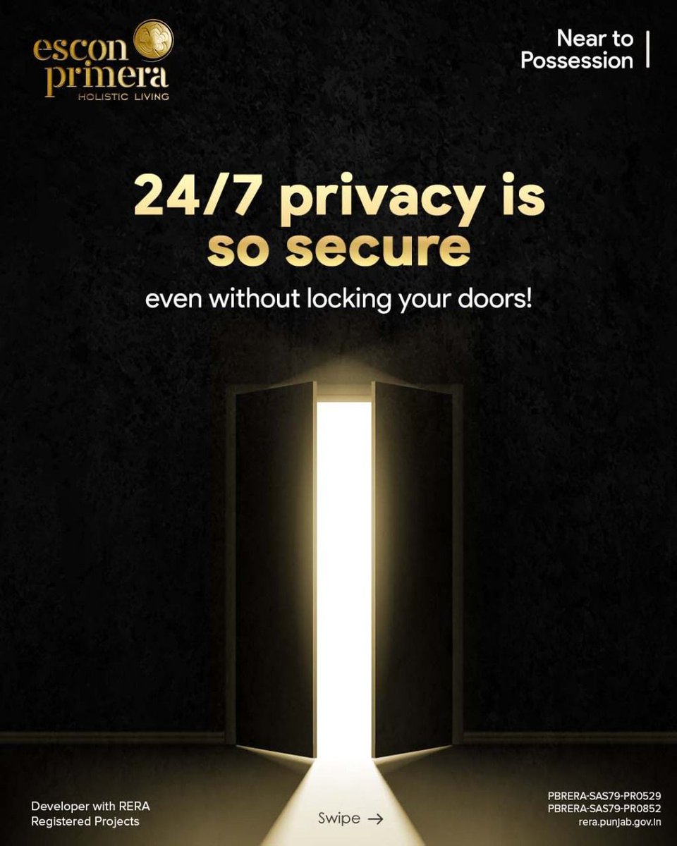 Esconprimeracom's tweet photo. Experience uncompromised security and peace of mind at Escon Primera—where your family's safety is our highest priority. 
Near to possession and ready to welcome you to a safe lifestyle.
DM us or Call us at +91 90560 35111
🔗 Visit: https://t.co/UcF0OHmrb8 https://t.co/VRnNLnwbZW