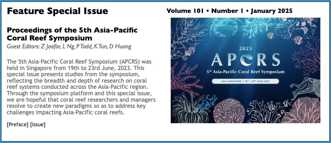 APCRS2023 Special Issue is now available here:  ingentaconnect.com/content/umrsma…

Big thanks to all guest editors and contributors! Thank you <a href="/BullMarSci/">Bull Mar Sci</a> for having us! #APCRS2023 #marinescience #AsiaPacific
