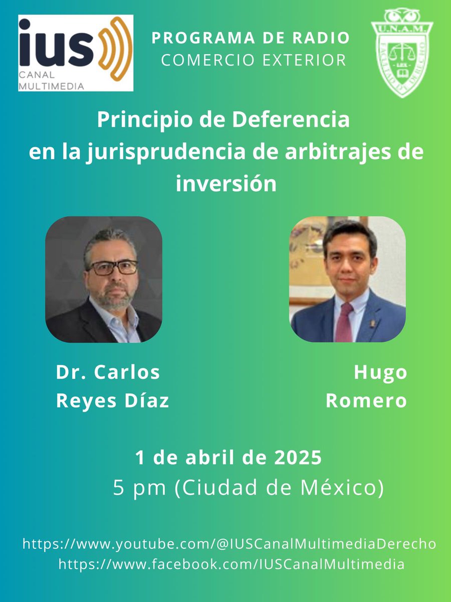 Programa de 📻 de Comercio Exterior <a href="/DerechoUNAMmx/">Facultad de Derecho</a> 

Transmisión

👉 m.facebook.com/IUSCanalMultim…

 👉 youtube.com/@iuscanalmulti…