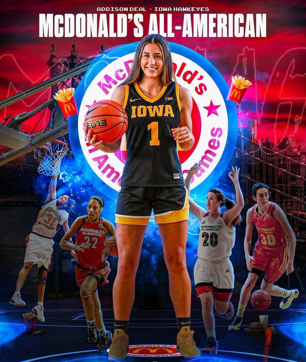 Excited to watch our 2 Cal Stars EYBlL McDonald’s All-Americans Jazzy Davidson and Addie Deal compete on national TV tonight! 🍔 🏀 🇺🇸
