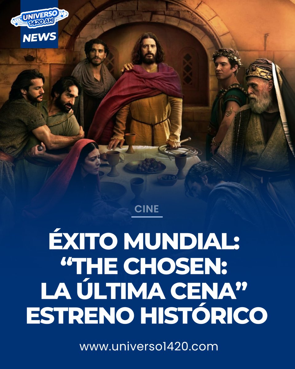 🎬 The Chosen: La Última Cena rompe récords en su estreno mundial 
Una historia que toca corazones y eleva la fe 🙌
¿Ya la viste?

#radio #cine #universo1420 #westpalmbeach #thechosen