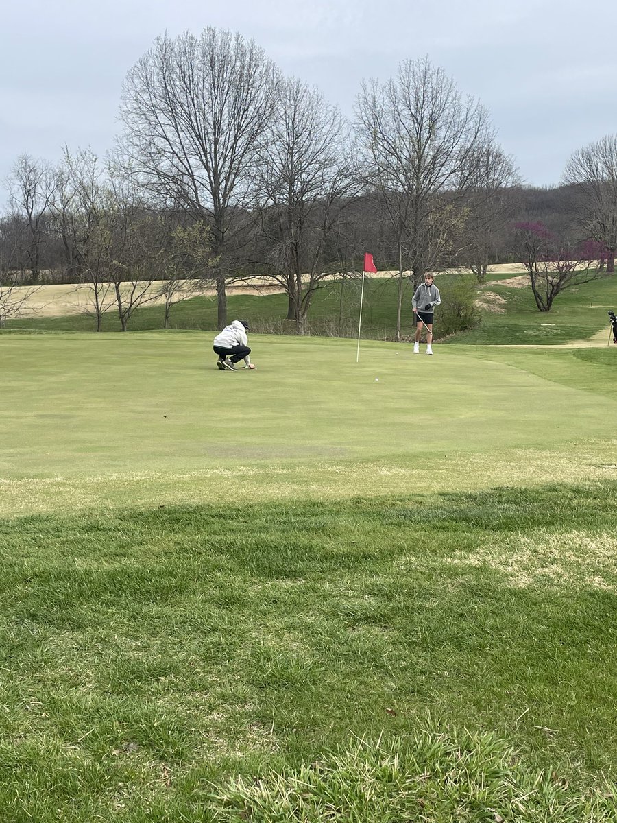 FarmGolf's tweet image. Orchard Farm JV won their match against Winfield 186-258. Scores included Landgraf-44, Larrew-46, Gerst-47, Hackmann-49, and Jenkins-52.