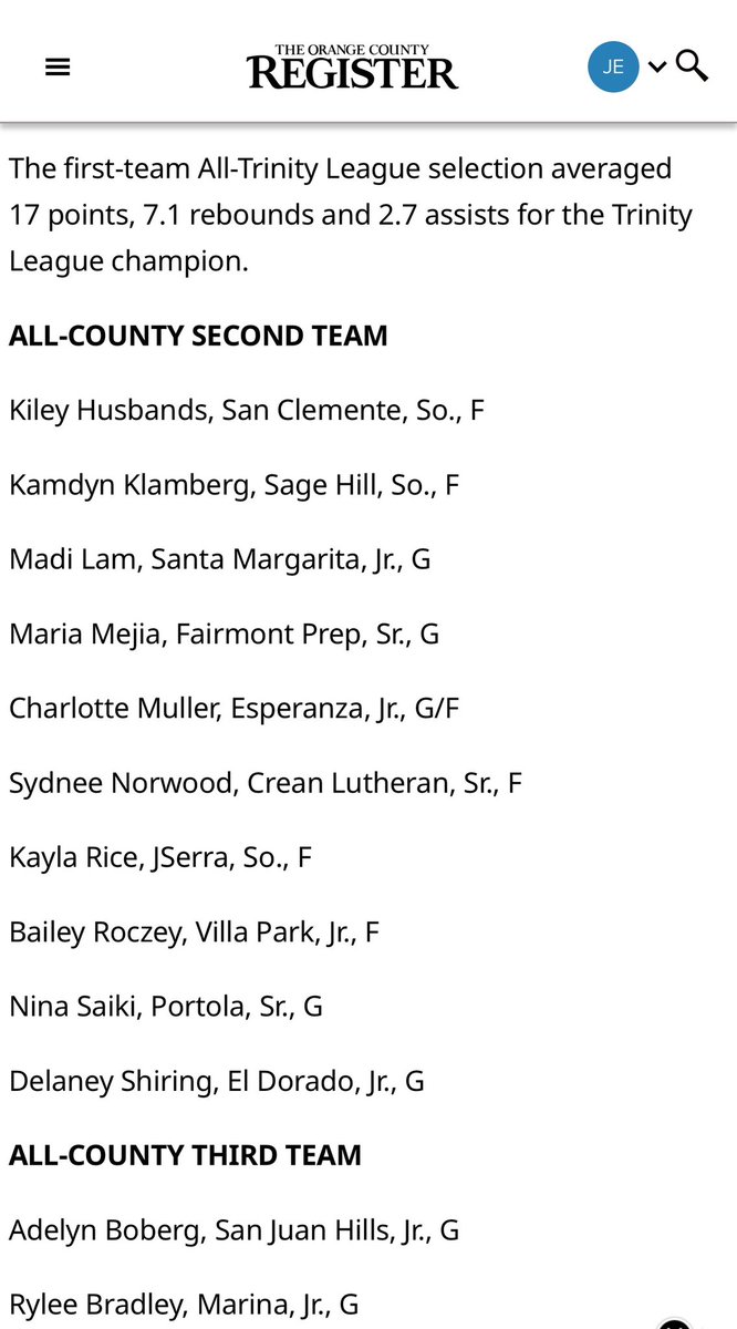 Honored to make <a href="/ocregister/">O.C. Register</a> All-County Second Team! 

ocregister.com/2025/04/01/oc-…