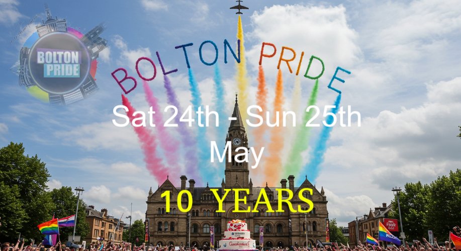 🌈Free entry for everyone 🙏 our family friendly town's flagship event is upon us 😀 Location: Victoria Square, Parade from: University of Greater Manchester (aka Bolton University), volunteer, donate, come along for a fantastic weekend at Greater Manchester's 2nd BIGGEST FREE